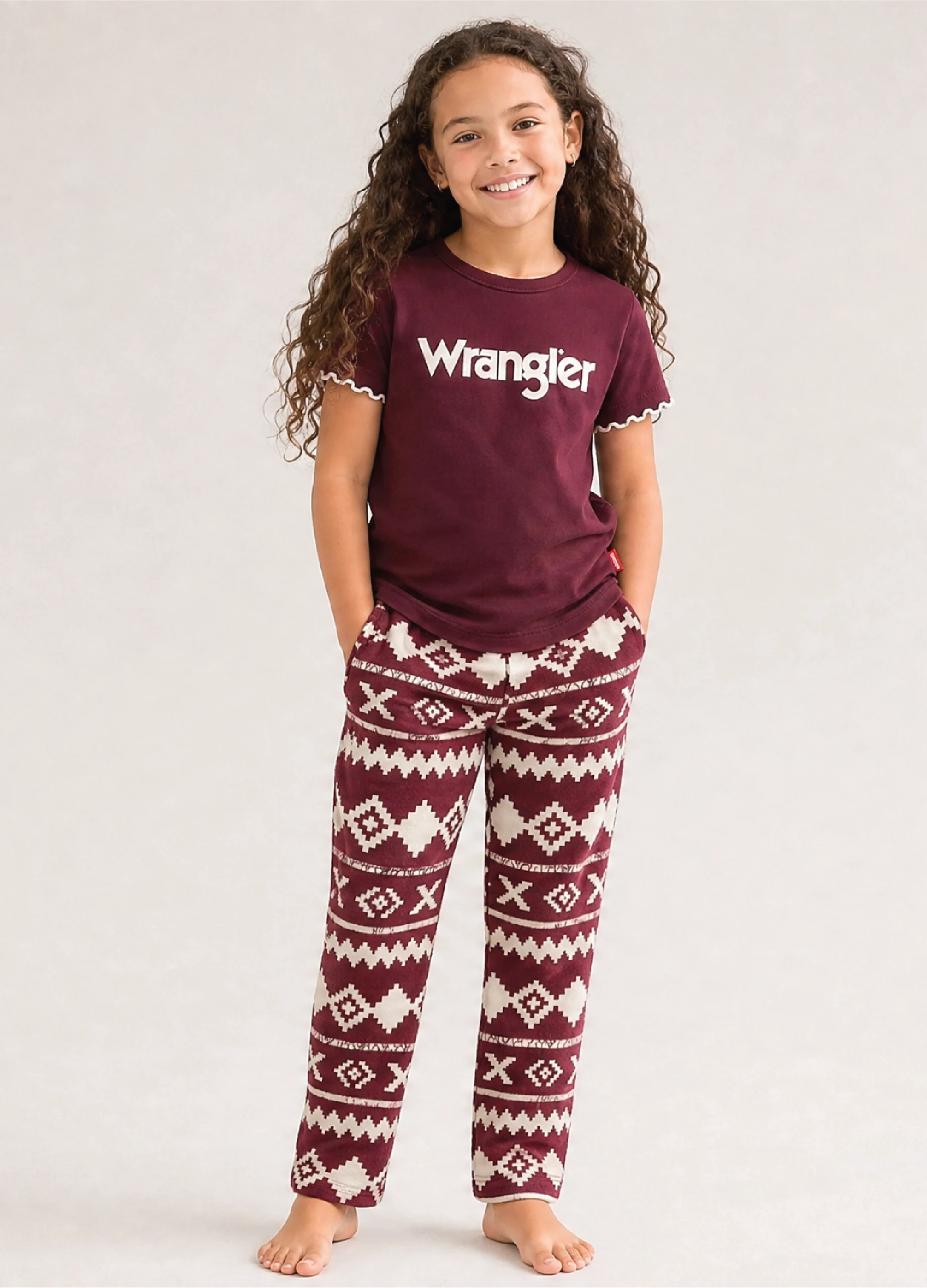 Model wearing GMC microfleece loungewear
